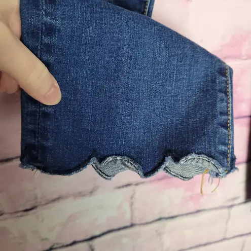 Driftwood  CANDACE SCALLOPED ANKLE STRAIGHT JEANS 27