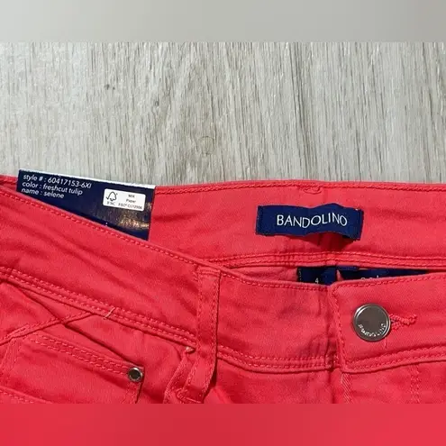 Bandolino Selene Capri Pants Freshcut Tulip Salmon Stretch Skinny Fit Size 4