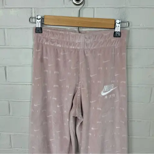 Nike  Air Velour Baby Pink Logo Pants Size S