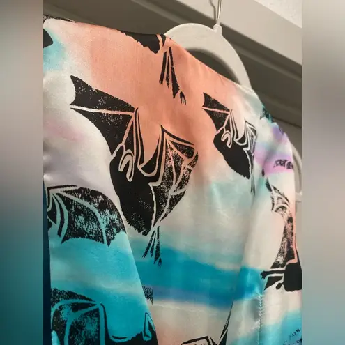 VTG 80s 90s Echidna Art Pastel Multicolored Bats Button