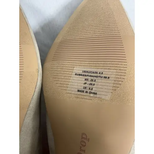 Womans The Drop Pull On Midcalf Boots 8.5 Beige Heel Square Toe NWT Tan