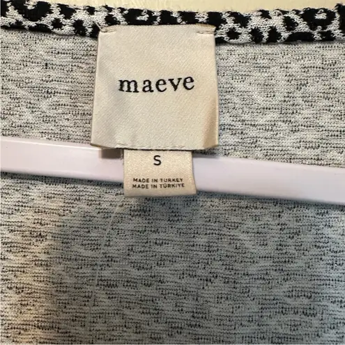 Maeve NWT ANTHROPOLOGIE Short Sleeve Leopard Peplum Scoop Neck Top Shirt Blouse