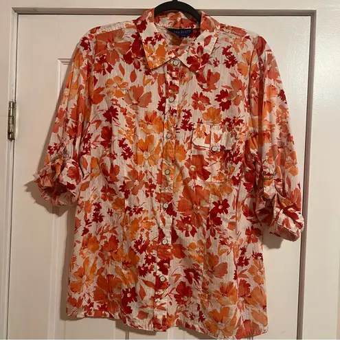 Karen Scott #116 COTTON BUTTON UP BLOUSE XL