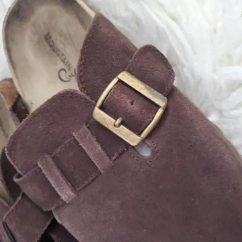 Mountain Sole Brown Leather Slide-On Clogs 9M