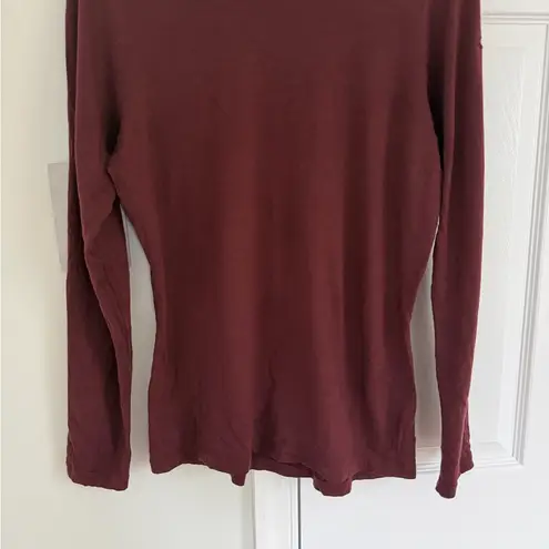 Icebreaker Womens Merino Wool 200 Longsleeve Shirt Size XL Maroon Cold FLAW Red