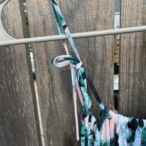 Lovely Melody Floral Print Pink Blue Green Cami Women's Size L