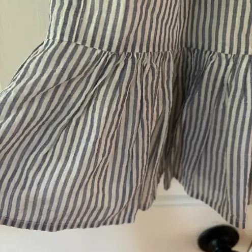 Sézane Sezane Naxos Sundress Mini Dress Blue White Striped Tassel Tie Adjustable Size 4