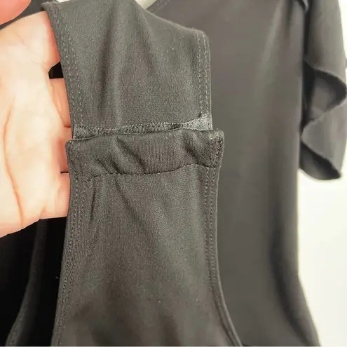 Bardot Revolve Ruffle Black Bodysuit