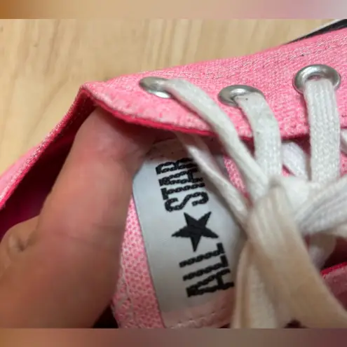 Converse All Star pretty in pink platform flat sneakers canvas shoes Size 8