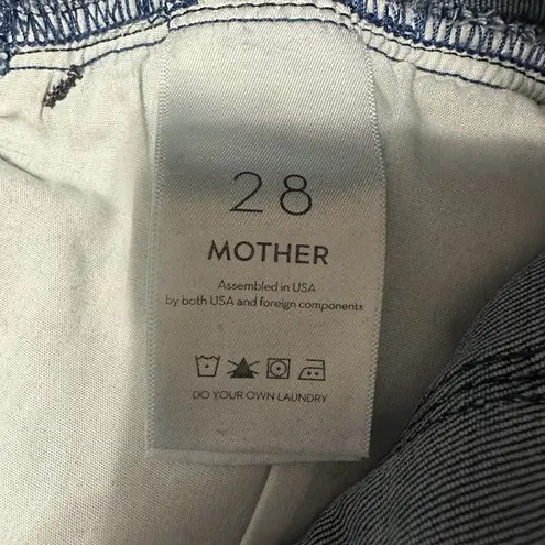 MOTHER The Triple Stack Insider Ankle Jeans In Chick Flick Size 28 Medium Wash Blue