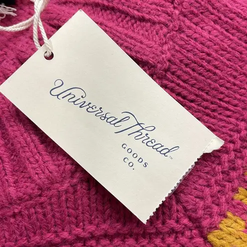 Universal Threads Universal Thread NWT Pink Fair Isle Mock Turtleneck Pullover Sweater Small