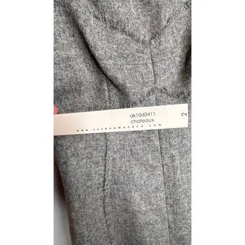 Susana Monaco 2000s Lambswool Gray Sheath Dress Fall Hoilday Sz 2
