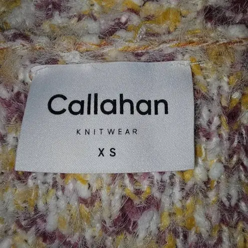 Callahan Anthropologie Womens Garland‎ Speckled Eyelash Cardigan Sweater XS Pink