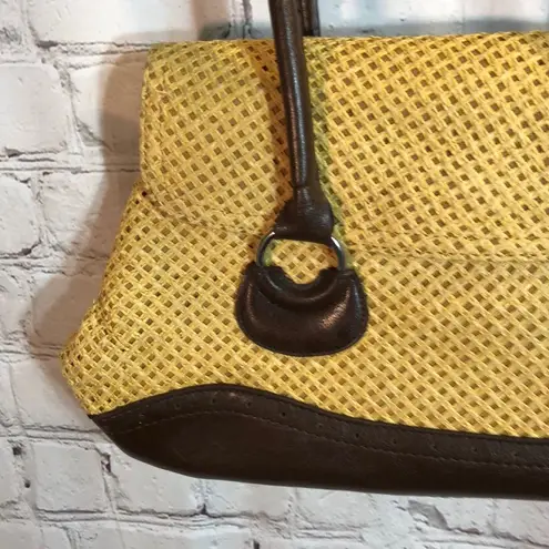 Madison & Max Straw Look Shoulder Bag Brown