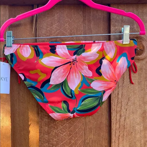 Skye Swimwear New Ladies Size Lg Break of Day Juliana Side Tie Bikini Bottom Vibrant Tropical