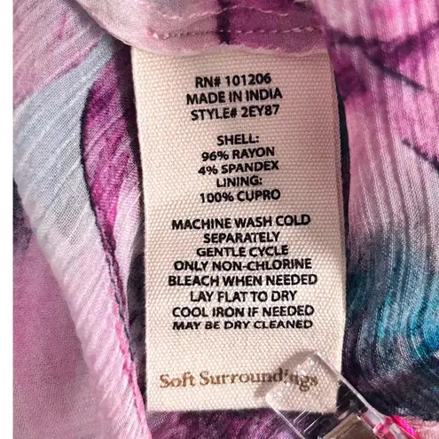 Soft Surroundings Soft Surroundings Womens Cardigan Size L Flowy Floral Lightweight Open Front