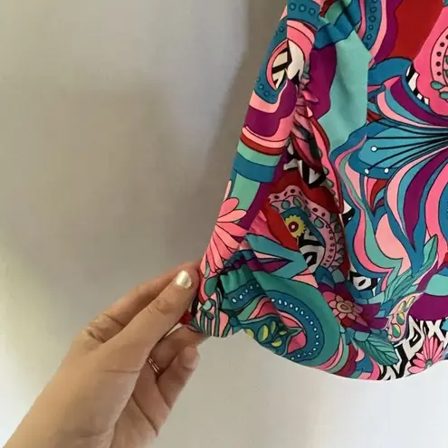 Colorful Boho Paisley Swimsuit Top women's size 2XL casual beachy v