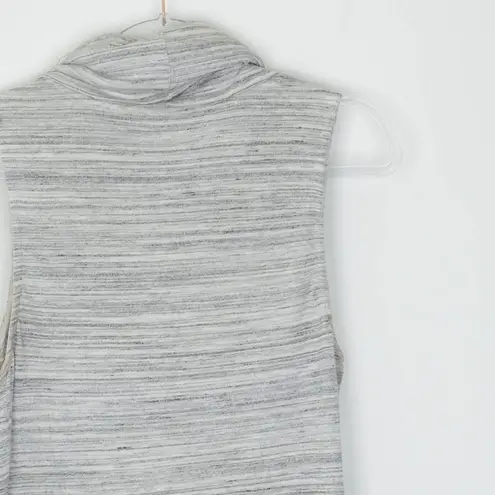 Anthropologie Dolan Sleeveless Cowl Neck Top Size S Gray Marled Knit Minimalist
