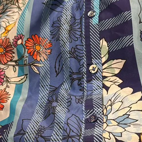 Johnny Was SILK JOSY LYNN RAGLAN POET BLOUSE NWT