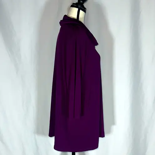 J. Jill • Wearever Collection Deep Purple 3/4 Sleeve Cowl Neck Size L Petite