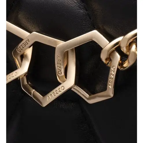 Arezzo Black Leather Large Satchel Bag