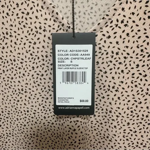 Adrianna Papell  Sleeveless Ruffle Top Size Small