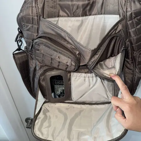 LARGE Lug Puddle Jumper LE Tote Bag Handbag Travel Crossbody Carryon Steel Grey Gray