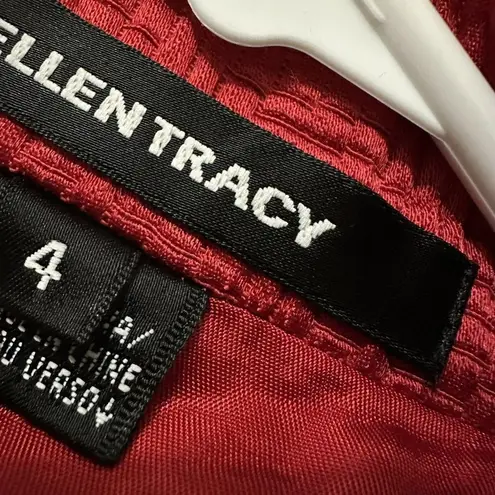 Ellen Tracy Textured Blazer Jacket Women’s Sz 4 Viscose Blend Festive Color