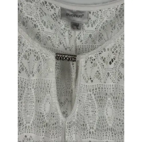 Avenue Swim suit white lace cover up size 22/24 NWT