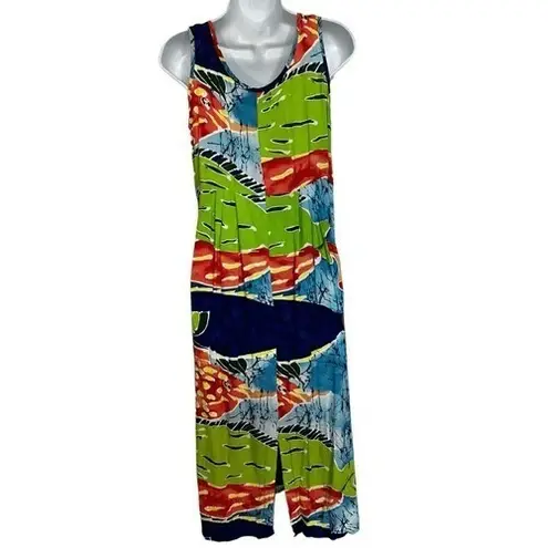 Jams World JAMS WORLD Vintage 90's Tropical Fish Print Dress With Pockets Size Small