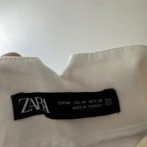 ZARA NWOT  White High Waisted Pants Straight Leg