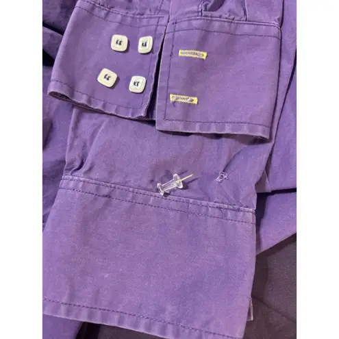 COOFANDY Women's Top Purple Yellow Contrasting Trim XXXL Artsy Cotton Size undefined