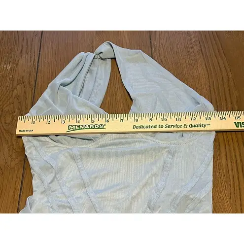 Micas Women’s Blue Runched Mini Dress Size Small NWT Party Luxury