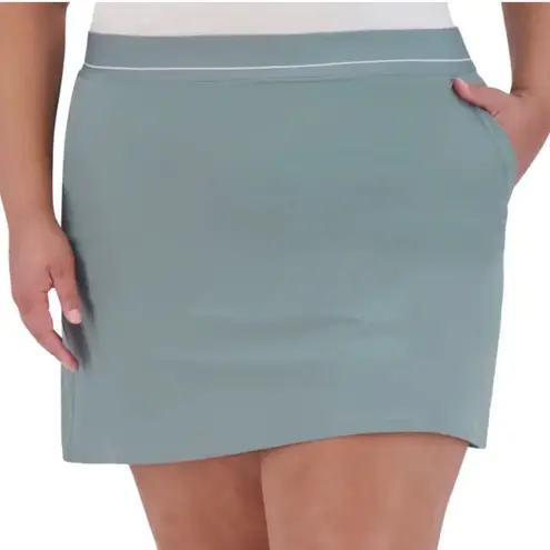Soybu Pull On Women’s Green Skort w/Front and Side Zipper Pockets Size XL