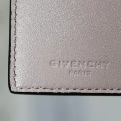 Givenchy  Red & Pink Edge Tri-Fold Leather Mini Compact Wallet