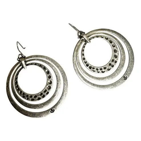 Premier Designs Vintage  Around Town Hoop Earrings with Faux Turquoise Accent