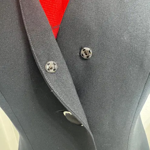 Vintage Rimini Black Short Sleeve Blazer Skirt Suit Professional Jacket Size 4