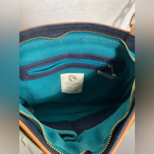 Spartina 449 Mareena hipster crossbody bag blue and gold