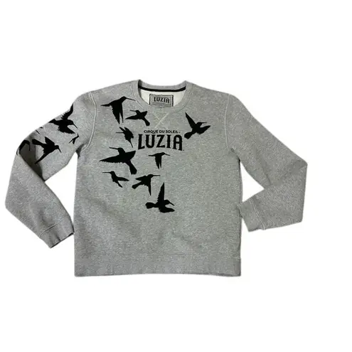 Cirque du Soleil LUZIA Gray Bird Print Crewneck Sweatshirt Performance Wear XL
