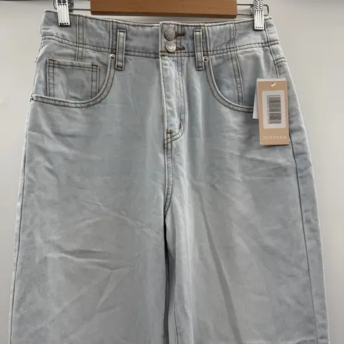 JustFab Light Wash High Rise Wide Leg Jeans Sz 27 NEW