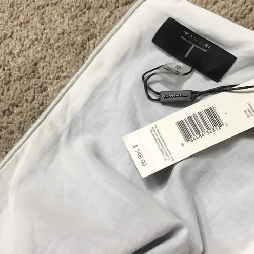 Tahari blue embroidered scalloped lace dress. NWT