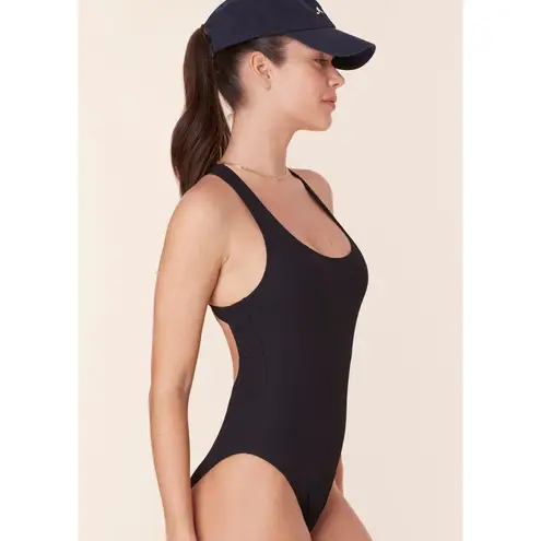 ANDIE Swim The Tulum Ribbed One Piece in Black Medium Tall NWT
