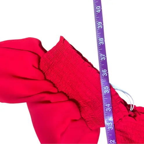 Amanda Uprichard Revolve  Ariella Off Shoulder Mini Dress Red Size Medium - Image 6