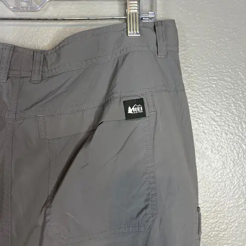 Rei Co-op Womens Convertible Hiking Pants Size 12 Gray Zip Off Cargo Travel