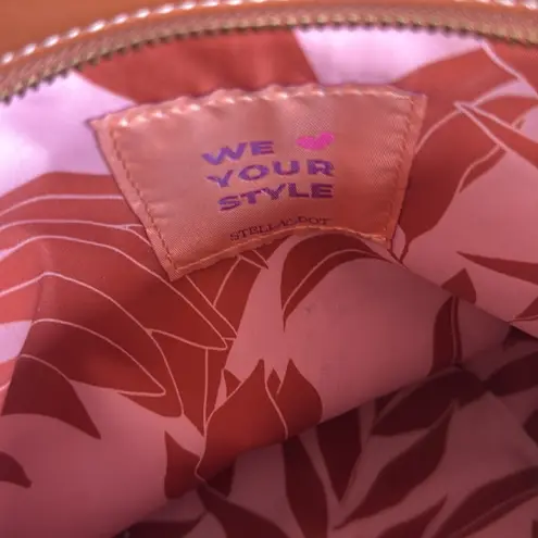 Stella & Dot woven bucket bag with guitar strap