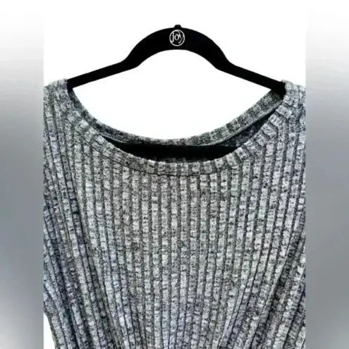 SheIn Grey Ribbed Dress officer, work, synced‎ waist, long sleeve E9