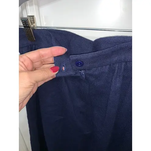 Vintage JBJ Sportswear Women's Navy Midi Skirt Size 8 Lined Casual Blue