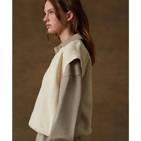 Essentials Cream & Tan Vest Sweater