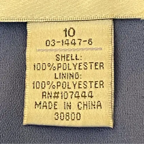 Chadwick's CHADWICK’S periwinkle with cream abstract roses/leaves maxi dress. Size 10. EUC