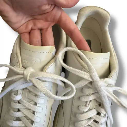 VEJA V-10 White Leather Gray Suede Sneakers Women’s 10 Sustainable Low Top